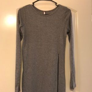 Grey split tunic